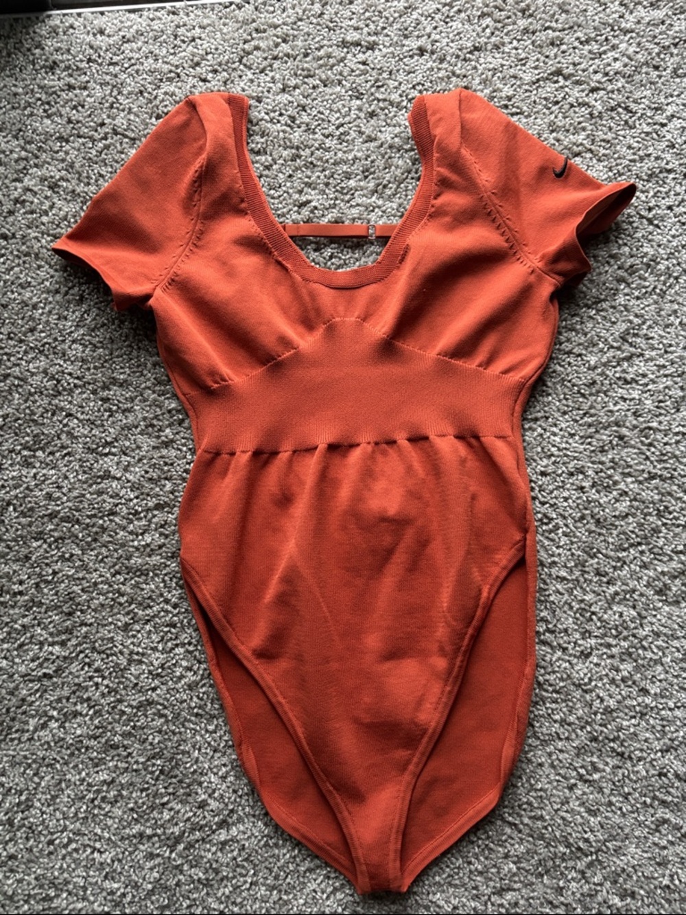 Nike Orange Short-Sleeve One-Piece Bodysuit